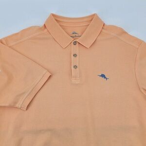 Tommy Bahama Men's Peach Polo Shirt Sz L